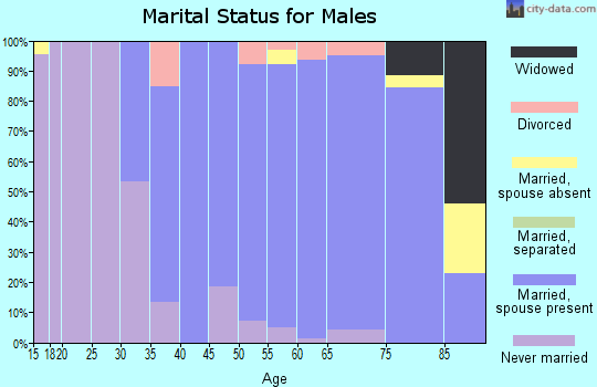 Zip code 07649 marital status for males
