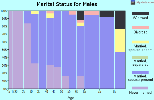 Zip code 07718 marital status for males
