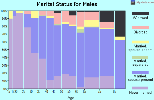 Zip code 07724 marital status for males