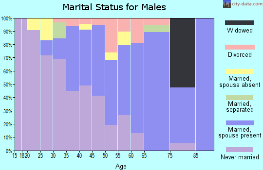 Zip code 07732 marital status for males