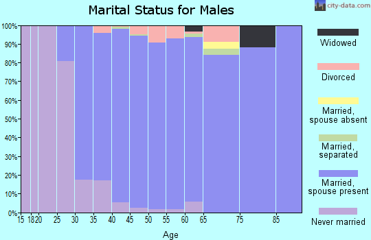 Zip code 07751 marital status for males