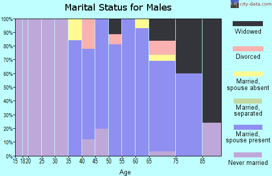 Zip code 07757 marital status for males