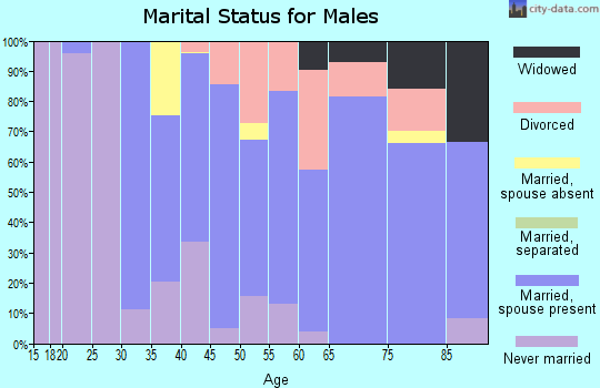 Zip code 07764 marital status for males