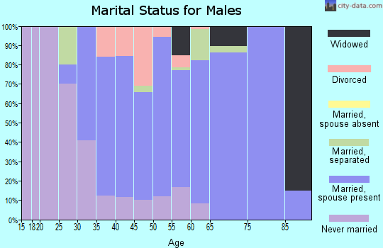 Zip code 07827 marital status for males