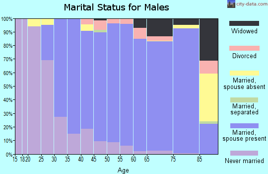 Zip code 07834 marital status for males