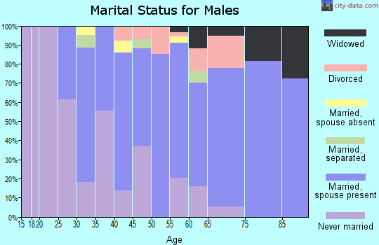 Zip code 07921 marital status for males