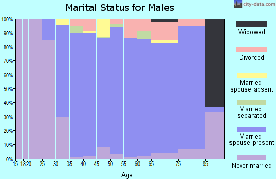 Zip code 07930 marital status for males