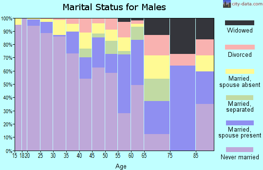 Zip code 08103 marital status for males