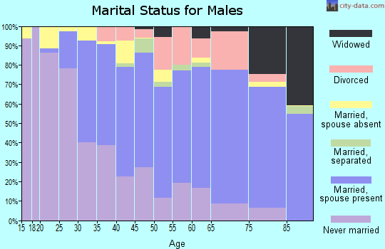 Zip code 08108 marital status for males