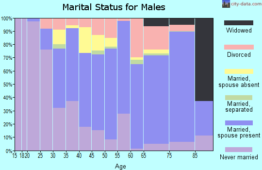 Zip code 08215 marital status for males