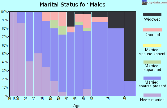Zip code 08223 marital status for males