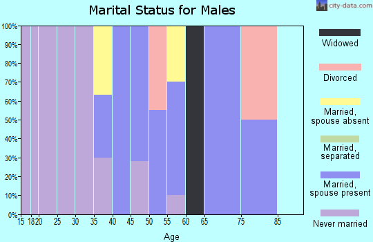 Zip code 08224 marital status for males