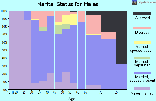 Zip code 08225 marital status for males
