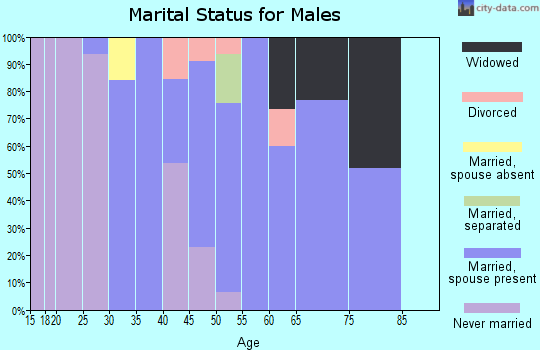 Zip code 08511 marital status for males