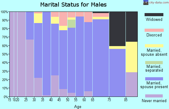 Zip code 08512 marital status for males