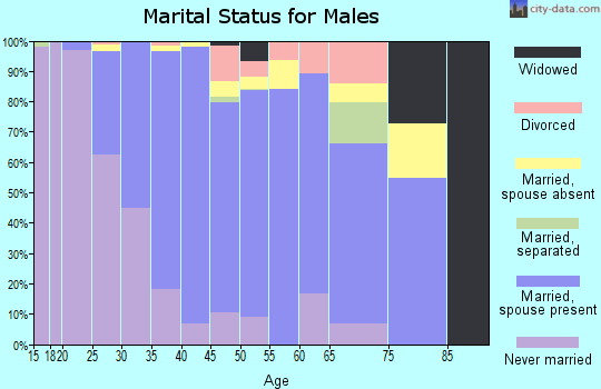 Zip code 08536 marital status for males