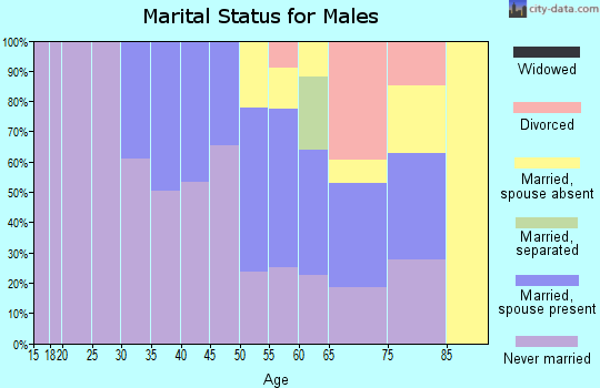 Zip code 08542 marital status for males