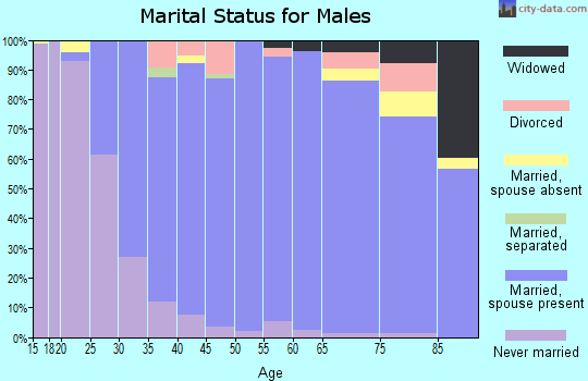 Zip code 08550 marital status for males