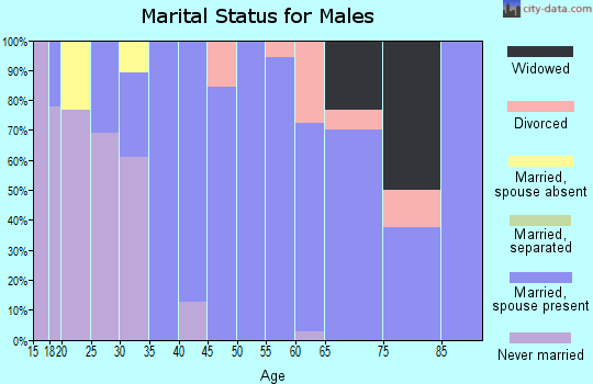 Zip code 08555 marital status for males