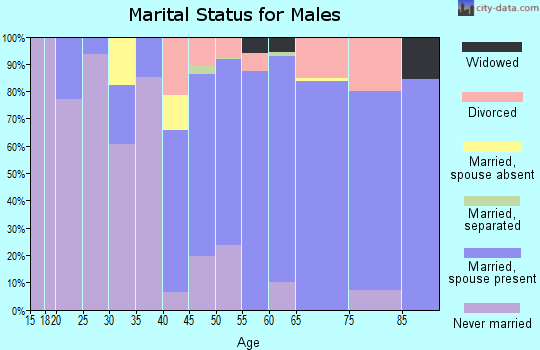 Zip code 08559 marital status for males