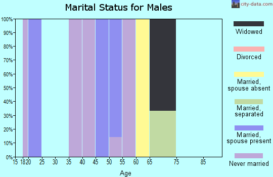 Zip code 08608 marital status for males