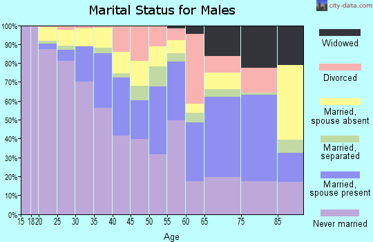 Zip code 08611 marital status for males