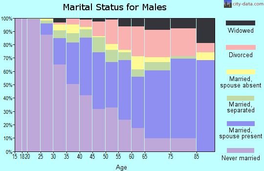Zip code 08618 marital status for males