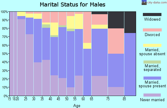 Zip code 08629 marital status for males