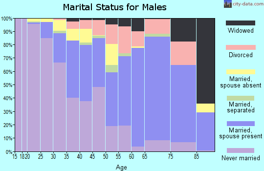 Zip code 08638 marital status for males