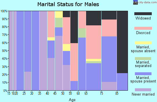 Zip code 08751 marital status for males