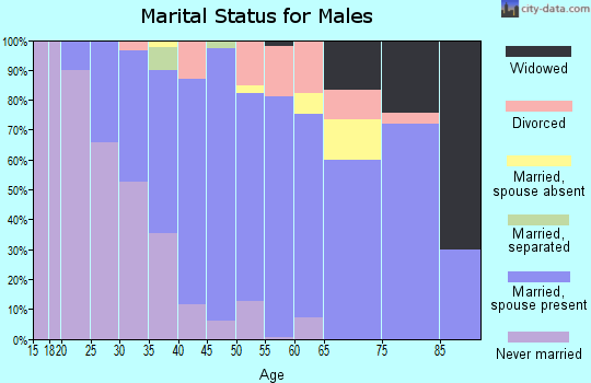 Zip code 08852 marital status for males