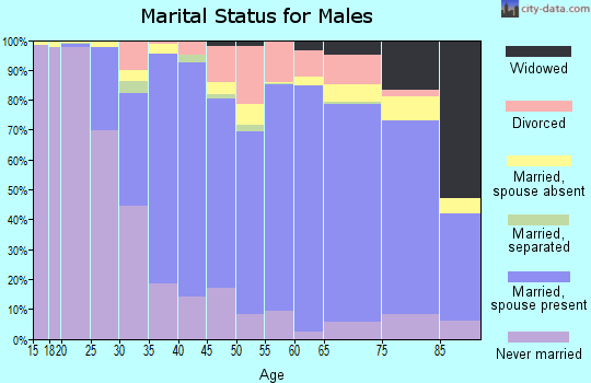 Zip code 08857 marital status for males