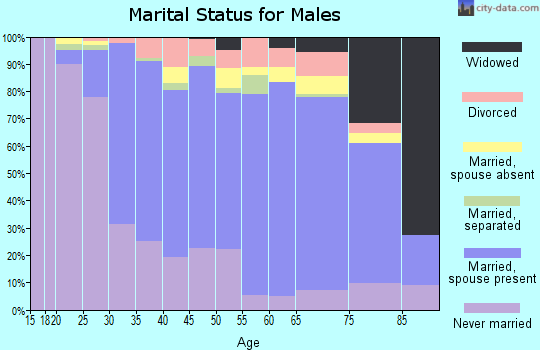 Zip code 08859 marital status for males