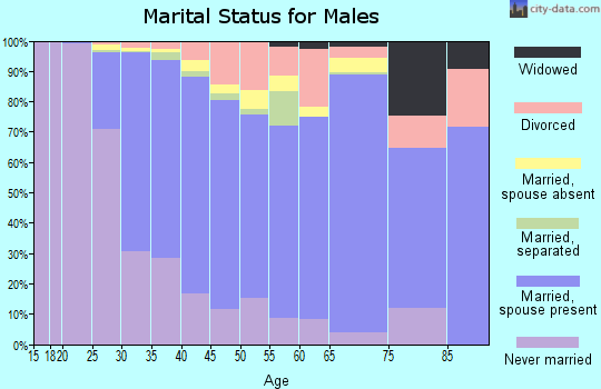 Zip code 08902 marital status for males