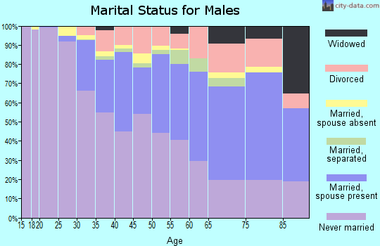 Zip code 10009 marital status for males