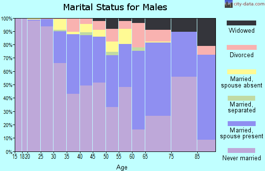 Zip code 10010 marital status for males