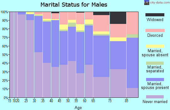 Zip code 10016 marital status for males