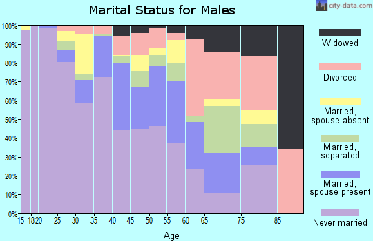 Zip code 10030 marital status for males