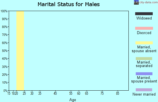 Zip code 10048 marital status for males