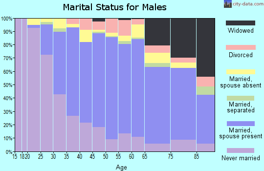 Zip code 10305 marital status for males