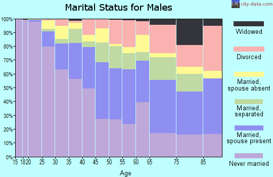 Zip code 10459 marital status for males