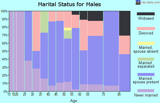 Zip code 10511 marital status for males