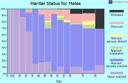 Zip code 10516 marital status for males