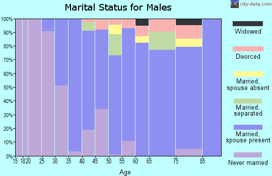 Zip code 10532 marital status for males