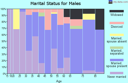 Zip code 10547 marital status for males