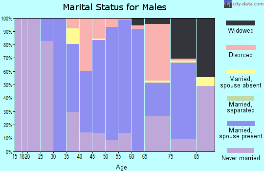 Zip code 10548 marital status for males