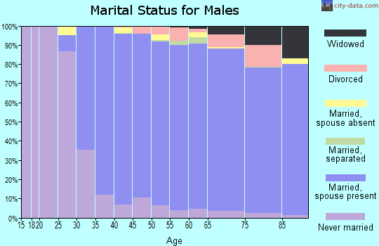 Zip code 10583 marital status for males
