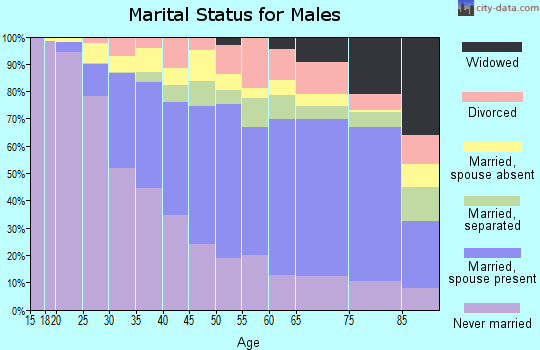Zip code 10701 marital status for males