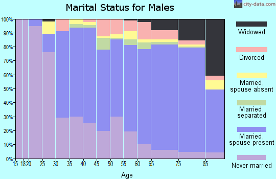 Zip code 10704 marital status for males