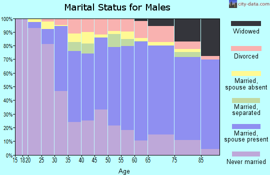Zip code 10705 marital status for males